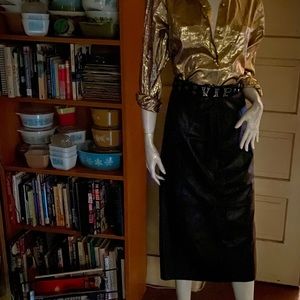 Vintage Begeder Italian leather skirt